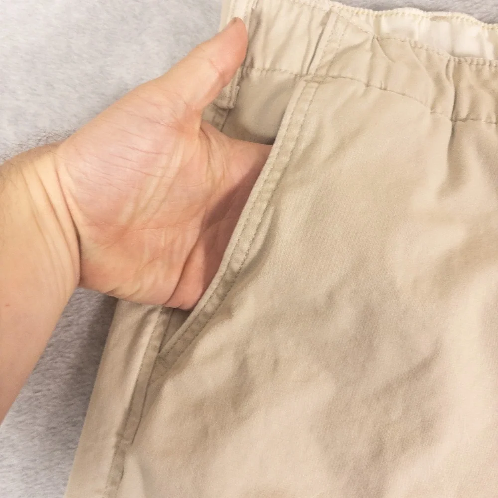 Levis XX Chino EZ Shorts Mens XXL Tan Khaki Elastic Waist Relaxed Fit Cotton